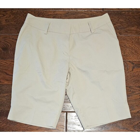Adidas Women's Climalite Khaki Golf Shorts Size 8 100% Polyester New Without Tag - Picture 1 of 7